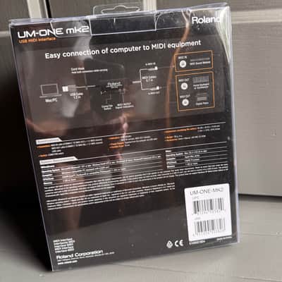 Roland UM-ONE mk2 USB MIDI Interface 2010s - Black image 2