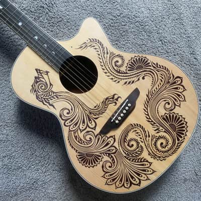 Luna 40 Inch Acoustic Guitar, Spruce Top, Mahogany Body, Pau Ferro Fingerboard image 1