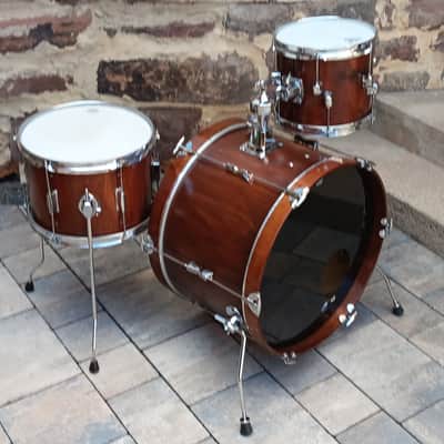 Vintage Refurbished Tromsa Beech Shell Jazz Drumset 20" 10" 13" Frankenstein Custom 70er Jahre - Natur Braun Walnuss image 10