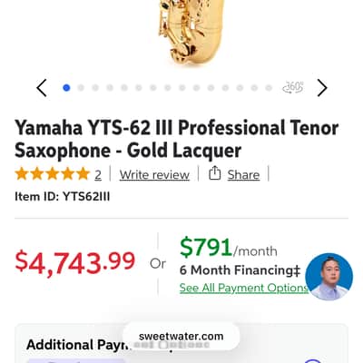 Yamaha YTS-62III Professional Tenor Saxophone 2010s - Lacquered Brass image 19