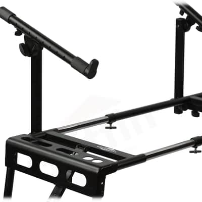Griffin DJ Coffin Workstation Stand - 2 Tier Double Table Top Keyboard and Laptop Holder - Duel Level Multi-Purpose Portable Studio Mixer Mount for Turntables, Speakers, Pro-Audio Gear PA Equipment image 3
