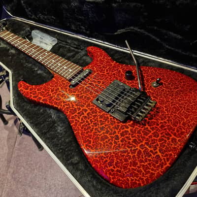 RARE 1988 Jackson USA Custom Shop Limited Edition Lava Crackle American Super Strat Pre-Fender Signed Guitar image 13