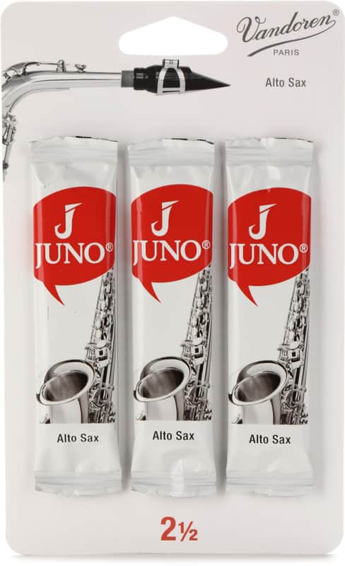 Vandoren JUNO JSR6125/3 Alto Saxophone Reeds - 2.5 (3-pack) (3-pack) Bundle image 1