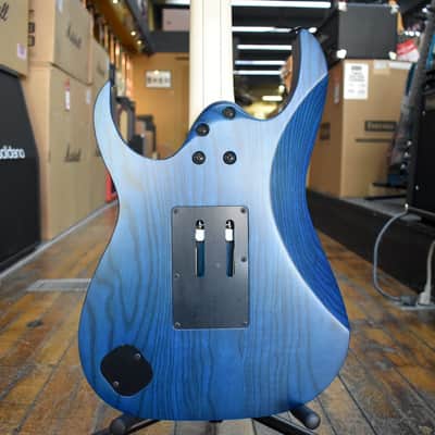 Ibanez Prestige RG653DX Electric Guitar Transparent Deep Blue Flat w/Hard Case image 3