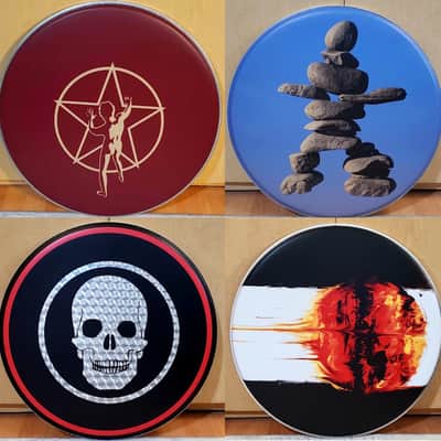 Rush / Neil Peart Set of TWELVE 18" Drumheads, Display image 6