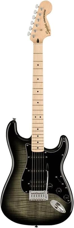 Squier Affinity Series Stratocaster FMT Electric Guitar, Black Burst, Maple Fingerboard image 1