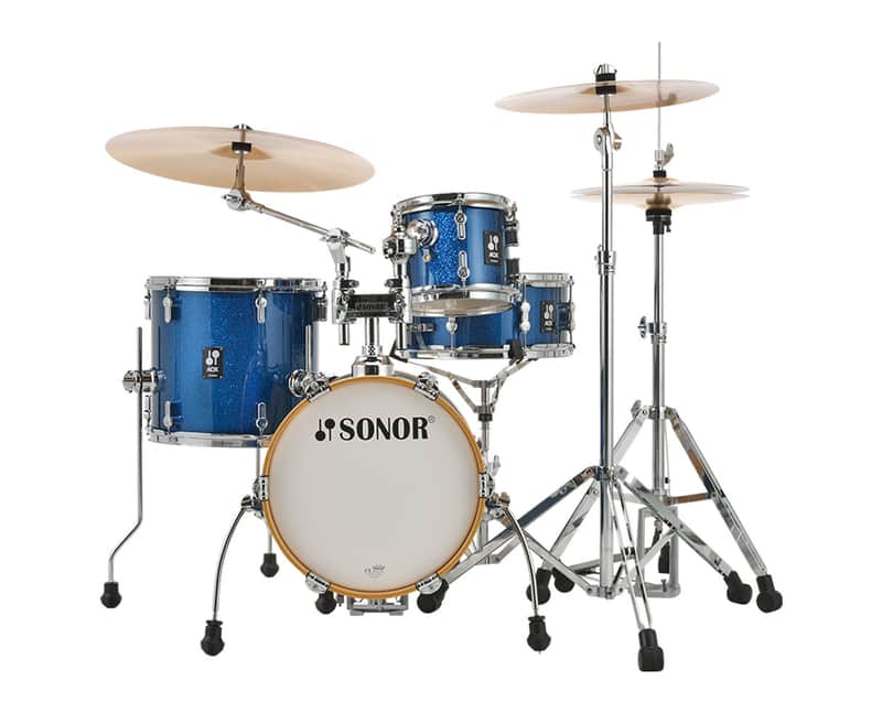 Sonor AQX Micro 4-pc Shell Pack w/ 14" Kick - Blue Ocean Sparkle image 1