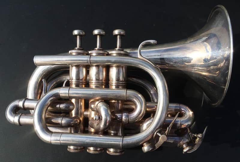 E Benge USA Silver Pocket Trumpet image 1