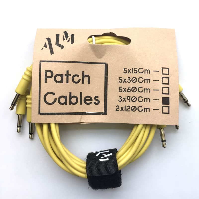 ALM Busy Circuits ALM-PC001x90 Eurorack Patch Cables (3 x 90cm) - Yellow image 1
