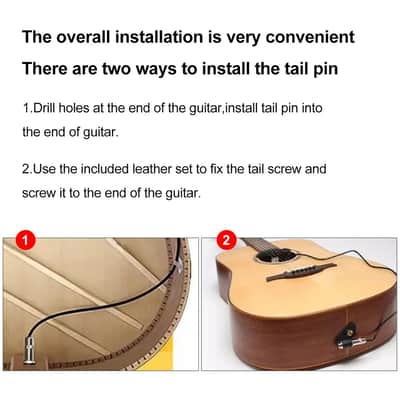 justpro MTP-11/12 Acoustic Guitar passive Pickup Set Magnet Soundhole Steel String Guitar Pick Up Tail Pin Audio Output Ballad Play Sing,price include the import duty to US buyer image 3