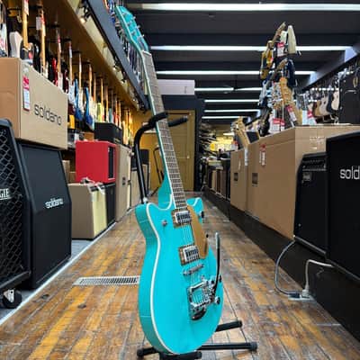 Gretsch G5232T Electromatic Double Jet FT Electric Guitar with Bigsby Calcos Green image 5