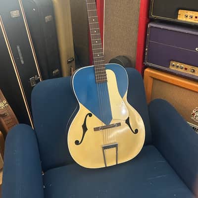 Vintage Silvertone Colorama Archtop Acoustic 1950’s Kentucky Blue RARE John Prine image 1