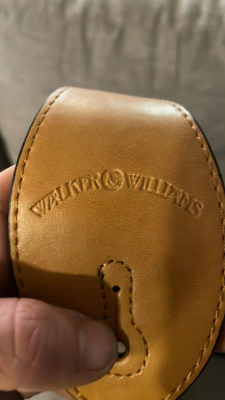 Walker Williams strap Brown guitar strap leather - Brown image 1