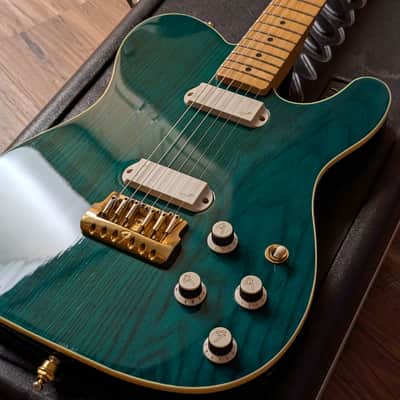 1983 Fender Telecaster Elite Gold Electric Guitar Trans Emerald Green Excellent Player! image 4