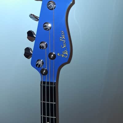 SusBass Custom Jazz High Gloss Blue African Blackwood Bartolini Gotoh 8.2 lbs image 5