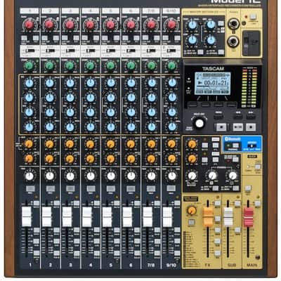 TASCAM Model 12 Multitrack Recorder / Mixer / USB Interface 2020 - Present - Black with Wood Cheeks image 1