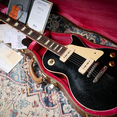 2025 Gibson Custom Shop Les Paul 56' Murphy Lab Ultra Light Aged Black Sparkle image 1