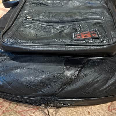 Vintage 80s-90s Rok Sak Patchwork Leather gig bag for Fender P Bass image 4
