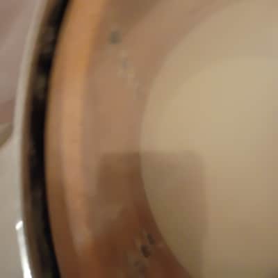 Slingerland/Radio King Snare drum 8x14 clamshell strainer solid shell 1940s - Black Diamond Pearl BDP image 17