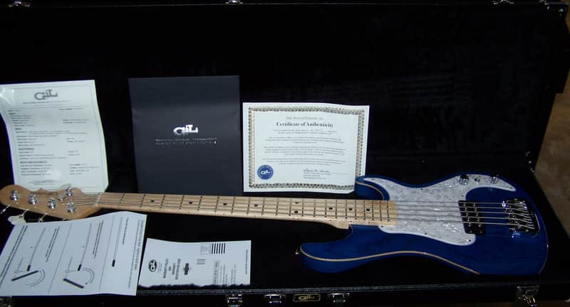 G&L Kiloton 5 2017 Clear blue w/G&G hard case, Demo model image 1