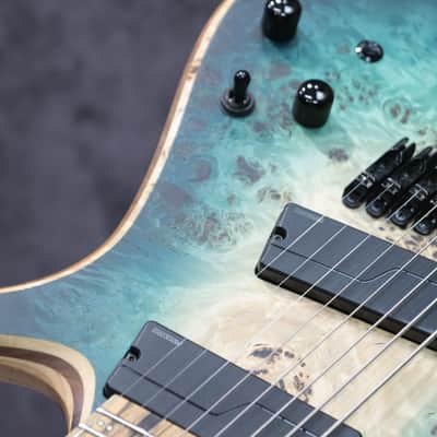 Aviator Guitars Blackbird 8 Multiscale Blue Burst Satin Electric Guitar w/Case image 11