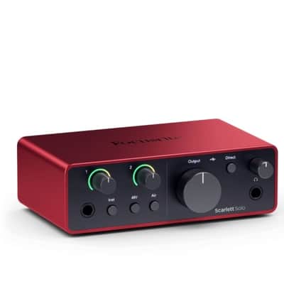 Focusrite Scarlett 2i2 4th Gen USB Audio Interface 2023 - Present - Red image 1