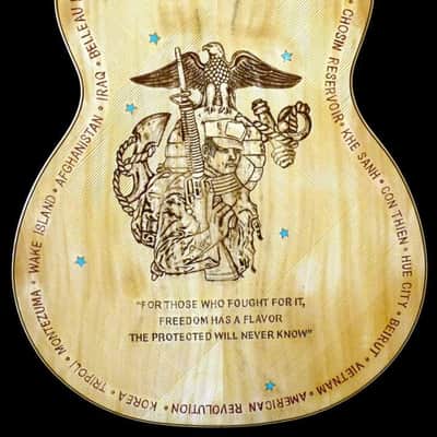 Blueberry Handmade Acoustic Guitar Dreadnought US MARINES Built to Order image 8