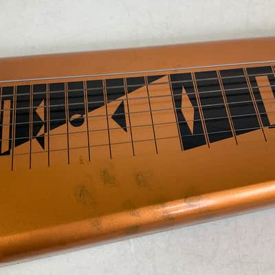 Vintage 1960s Harmony H-1 Lap Steel Electric Guitar Copper with Case image 9