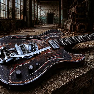 James Trussart Steelcaster with Bigsby 2016 - Rusted metal image 3