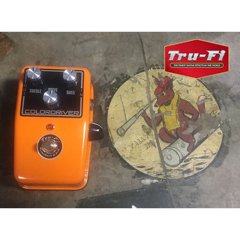 Tru-Fi 9v Colordriver 9 Volt Overdrive Fuzz Guitar Pedal, Orange image 1