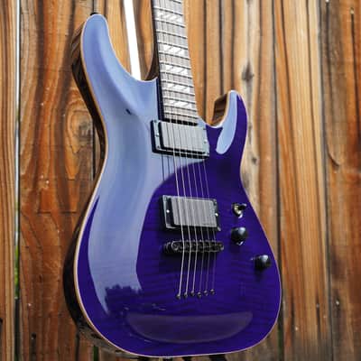 Schecter Diamond Series Japan PROTOTYPE Hollywood Classic - Black Violet 6-String w/ Tweed Case image 5