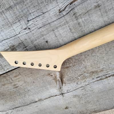 24 fret sharkfin inlays maple floyd rose nut shred guitar Binding Neck replacement DIY Guitar neck. image 15
