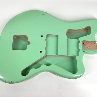 MJT Ultralight Jazzmaster Body 4lbs!! Alder 2025 - Aged Nitro Surf Green image 2