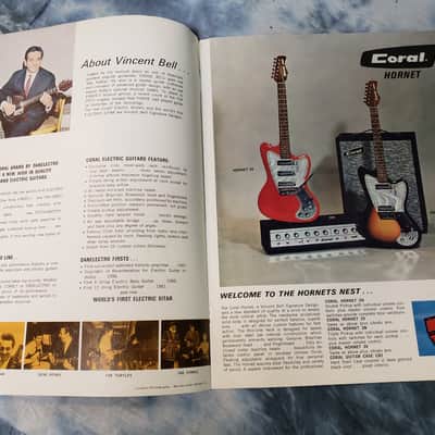 Vintage Original 1967 Danelectro Guitar and Amp Catalog Hornet Bellzouki Firefly Case Candy image 3