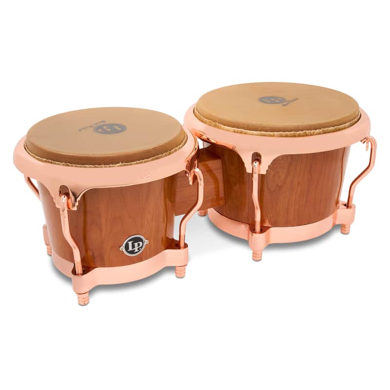 Latin Percussion Limited Cherry Bongos - 7.25" & 8.625" Natural Rawhide Heads image 1