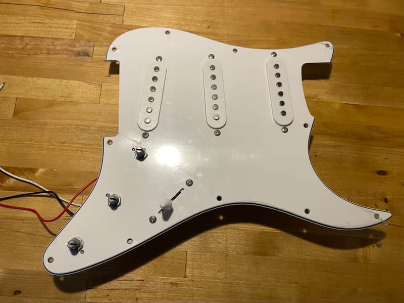 Loaded Strat Style Pickguard- White **FREE Shipping** image 1