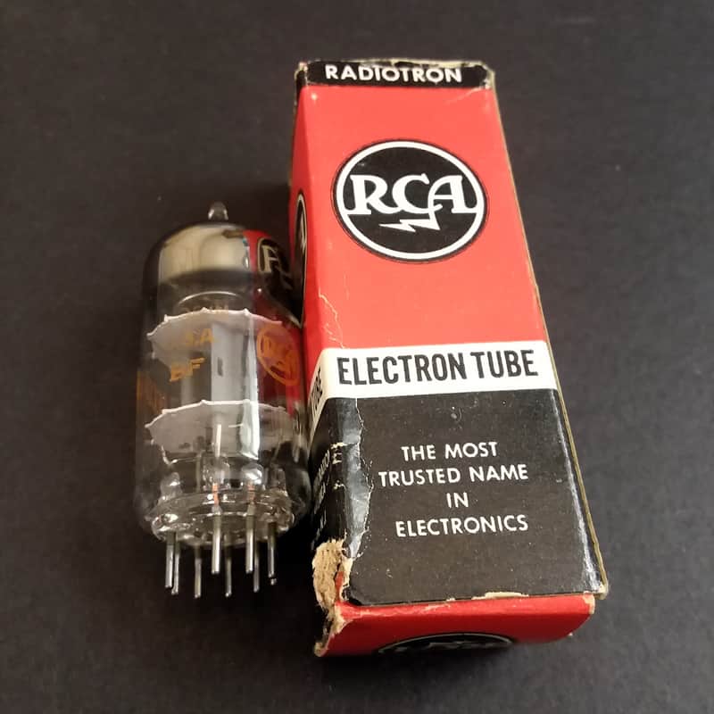 Vintage RCA 12AT7 Preamp Tube Grey Plate ECC81 NOS image 1