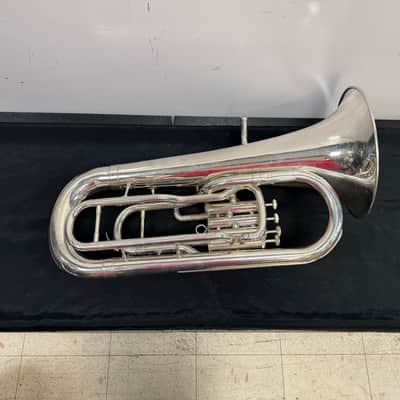 Used Yamaha YEP-321 Silver 4-Valve Bb Euphonium with SKB 375 Case Just Serviced image 13
