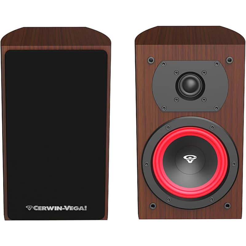 Cerwin Vega!LA Series 6.5” 2-Way Bookshelf Speakers (Pair) - LA165E(Expresso) image 1