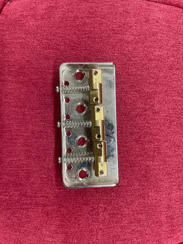 3-Saddle Custom "Cut-Off" Vintage-Style Telecaster Bridge with Compensated Saddles - Nickel image 1