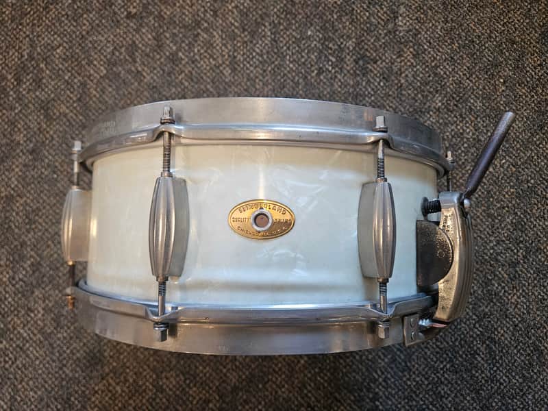 Slingerland Super Krupa Radio King 50's era White Marine Pearl image 1