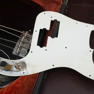 1975 LEFTY Fender Precision Bass Black with White Pickguard image 24
