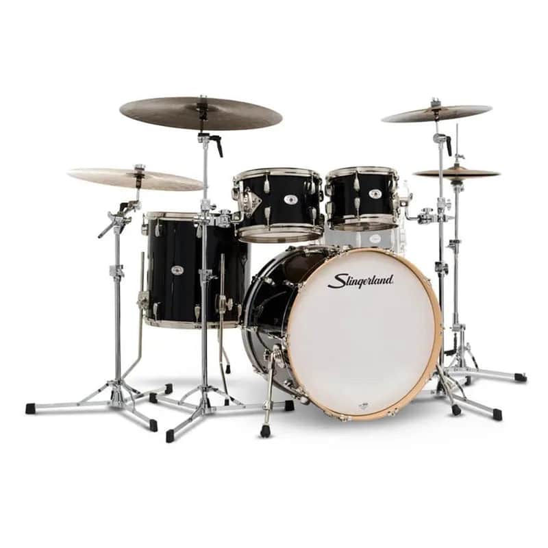 Slingerland Studio King 4pc Drum Set 22/10/12/16 Del Norte Black image 1