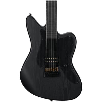 ESP LTD Alex Wade XJ Baritone Electric Guitar (with Case), Black Satin image 4