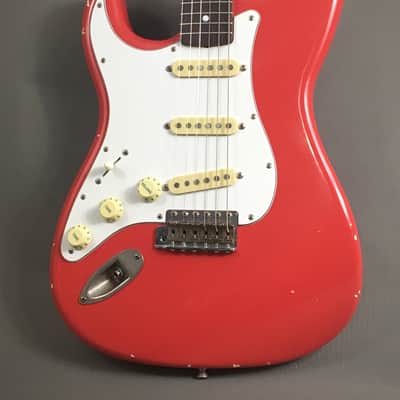 LEFTY! Wildwood Vintage ST66 Swamp Ash Boutique Custom Relic Fiesta Red Nitro Gibson 24.75” Scale Strat 7.2 Lb HSC image 2