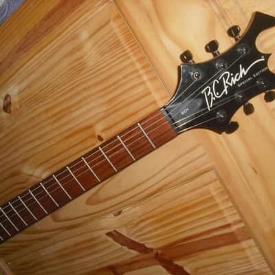B.C. Rich Bich Special Edition electric guitar black white binding image 3