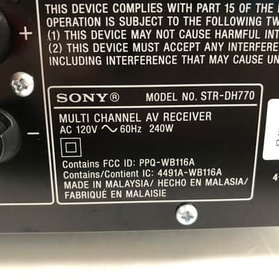 Sony STR-DH770 Multi 7.2 Channel Home Theater AV Receiver HDMI 4K image 4