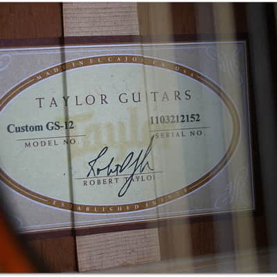 Taylor TAYLOR "Custom GS 12 Build to order LIMITED EDITION" (SECOND HAND) image 9
