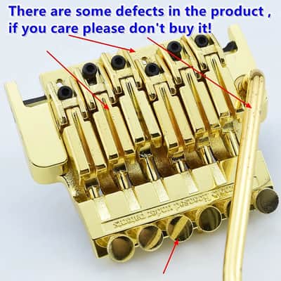 Gold Guitar Double Locking Bridge Tremolo System Set image 6