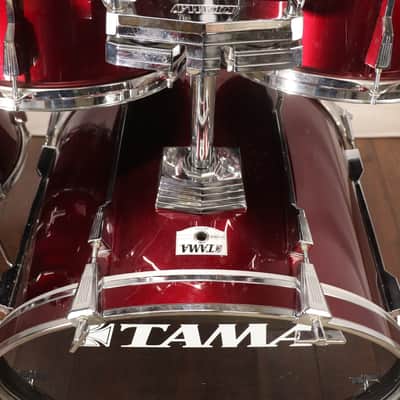 Tama RockStar DX 4pc Drum Kit Set 22/16/13/12" Maroon MIJ image 3